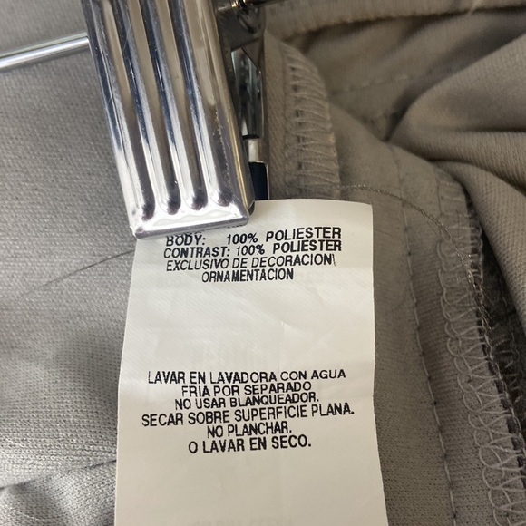 Silver grey pleated party dress pleated spaghetti strap sparkle detail - Picture 13 of 15